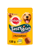 PEDIGREE Tasty Minis 130g - przysmak dla dorosłych psów, o smaku kurczaka i kaczki