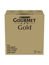 Purina Gourmet Gold Mus mix 96x85g (wołowina, królik, jagnięcina, cielęcina)