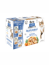 BRIT CARE Cat Fillets in Jelly mix 12x85g