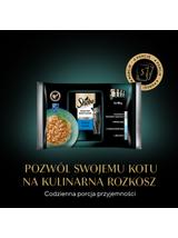 SHEBA Selection Select Slices Rybne Smaki saszetki 4x85 g – mokra karma pełnoporcjowa dla dorosłych kotów, w sosie (kawałki z: łososiem i dorszem czarnym, białą rybą, rybą oceaniczną, dorszem)