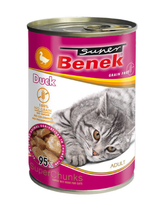Super Benek KOT bezzbożowe kąski z kaczką w sosie 10x415g