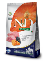 Farmina N&D Pumpkin Grain Free canine LAMB & BLUEBERRY ADULT MEDIUM & MAXI 2,5kg