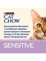 CAT CHOW Sensitive Karma dla kotów z łososiem i cukinią w sosie 10x85g