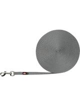 TRIXIE Smycz treningowa dla małych psów, taśma parciana, XS–S: 15m/10mm, bardzo lekka, grafit