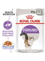 ROYAL CANIN  Sterilised 12x85g karma mokra w galaretce dla kotów dorosłych, sterylizowanych