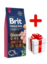 BRIT Premium By Nature Junior L 15kg + niespodzianka dla psa GRATIS!