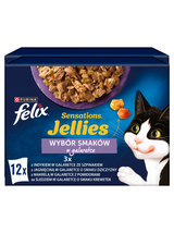 FELIX Sensation Jellies Karma dla kotów wybór smaków w galaretce 2x(12x85g)