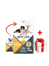 VERSELE-LAGA Opti Life Puppy Medium 1kg - z kurczakiem - dla szczeniąt średnich ras + niespodzianka dla psa GRATIS!