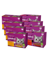 WHISKAS Adult saszetki 8x(12x85g)- Drobiowa Uczta + Klasyczne Posiłki