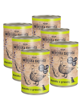 Wiejska Zagroda Kaczka z gruszką 6x400g dla psa