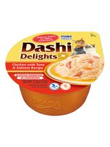 Inaba DASHI uzupełniająca karma dla kota- bulion o smaku kurczaka, tuńczyka i łososia 70 g