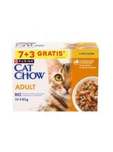 PURINA Cat Chow Adult Karma dla kotów z kurczakiem i cukinią w galaretce 10x85g (7+3 GRATIS)