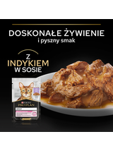 PRO PLAN Nutrisavour Delicate Karma dla kotów delikatne kawałki z indykiem w sosie 26x85g