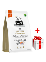 BRIT CARE Dog Hypoallergenic Dog Show Champion Salmon & Herring 3kg + niespodzianka dla psa GRATIS!