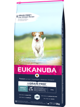 EUKANUBA Adult Small&Medium Grain Free 12kg + niespodzianka dla psa GRATIS!