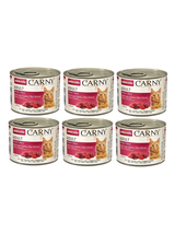 ANIMONDA Cat Carny Adult smak: wołowina i serca 6 x 200g