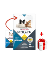 VERSELE-LAGA Opti Life Senior Mini 2,5kg - z kurczakiem - dla małych ras w wieku powyżej 7 lat + niespodzianka dla psa GRATIS!