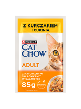 PURINA Cat Chow Adult Karma dla kotów z kurczakiem i cukinią w galaretce 85g