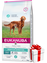 EUKANUBA Daily Care Adult Sensitive Digestion 12kg + niespodzianka dla psa GRATIS!