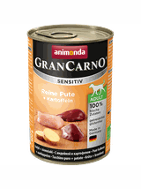ANIMONDA GranCarno Sensitiv  Adult Dog smak: Indyk + ziemniaki 12x400g