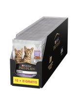PRO PLAN Nutrisavour Kitten Karma dla kociąt delikatne kawałki z indykiem w sosie 26x85g (18+8 GRATIS)