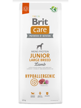 BRIT CARE Dog Hypoallergenic Junior Large Breed Lamb 12kg