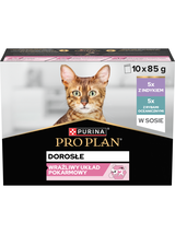 PRO PLAN Delicate Digestion Mokra karma dla kotów z indykiem i rybami oceanicznymi w sosie 10x85g