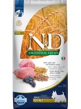Farmina N&D Ancestral Grain canine LAMB & BLUEBERRY ADULT MINI 7kg