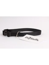 DogStuffs Obroża z plastikową klamrą 15mm/24-40cm czarna