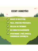 ADVENTUROS Training Przysmaki dla psów Bogate w Dziczyznę 115g