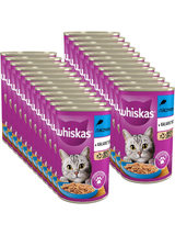 WHISKAS Adult puszka 24x400 g - mokra karma dla dorosłego kota, kawałki z tuńczykiem w galaretce