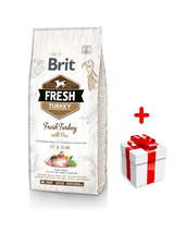 Brit Fresh Turkey & Pea Adult Fit & Slim 12kg + niespodzianka dla psa GRATIS!