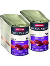 ANIMONDA GranCarno Adult Dog smak: Wołowina + jagnięcina 18x400g