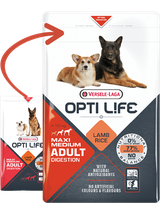 VERSELE-LAGA Opti Life Adult Digestion Medium&Maxi 12,5kg + niespodzianka dla psa GRATIS!