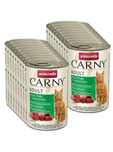 ANIMONDA Cat Carny Adult smak: wołowina indyk i królik 18x400g