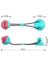 NUXIE® Zabawka piłka szarpak z przyssawką 43cm
