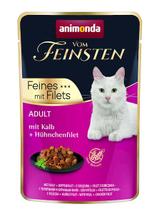 ANIMONDA Cat Vom Feinsten Adult Cielęcina + filet z kurczaka saszetka 18x85g