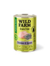 WILD FARM Premium Grain Free Chicken and Sprats 400g  - bezzbożowa karma dla kota