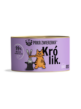 Paka Zwierzaka- karma mokra dla kota królik  12x200g + WĘDKA DLA KOTA GRATIS !!!