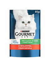 Purina Gourmet Perle Karma dla kotów mini fileciki w sosie z wołowiną i marchewką 85g