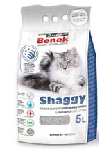 SUPER BENEK Żwirek Shaggy - Żwirek dla kotów długowłosych  5L  + niespodzianka dla kota GRATIS!