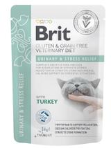 BRIT GF VET. CAT POUCH URINARY&STRES RELIEF 12x85g