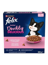 Felix Doubly Delicious Junior Karma z mieszanką kurczaka i indyka i z warzywami 2-12 miesięcy 800 g
