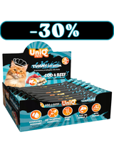 UNIQ PETS PURRCREAM pyszny sosik dla kota z dorszem i wołowiną 50x15g