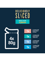 FELIX Deliciously Sliced Rybne Smaki Mokra karma dla kota 4x80g
