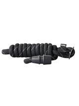 KERBL Smycz sznurkowa GoLeyGo, z Adapterem,czarna, 8mm x 140-200cm,S,max.15kg