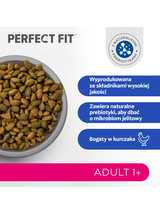 Perfect Fit™ - sucha karma pełnoporcjowa dla dorosłych kotów, bogata w kurczaka 7 kg / Opakowanie uszkodzone (7645) !!!