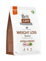 BRIT CARE Dog Hypoallergenic  Weight Loss Rabbit 3kg