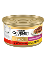 Purina Gourmet Gold z wołowiną i kurczakiem w sosie 48x85g