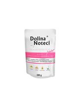 Dolina Noteci PREMIUM dla psów małych ras JUNIOR bogata w serca z indyka z wątróbką z gęsi saszetka  10x100g